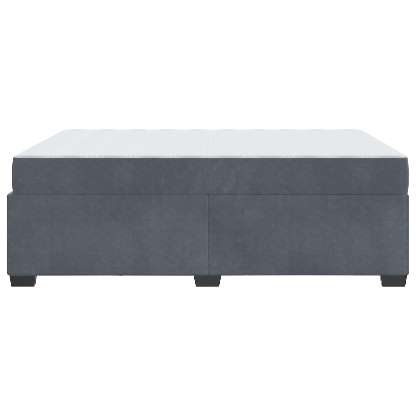 Bettrahmen mit Matratze Dunkelgrau 140 x 200 cm Stoff