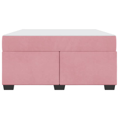 Bettrahmen mit Matratze Rosa 140 x 200 cm Stoff