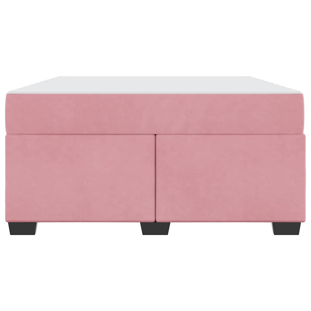 Bettrahmen mit Matratze Rosa 160 x 200 cm Stoff