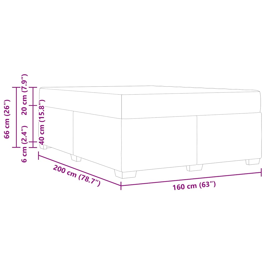 Bettrahmen mit Matratze Rosa 160 x 200 cm Stoff