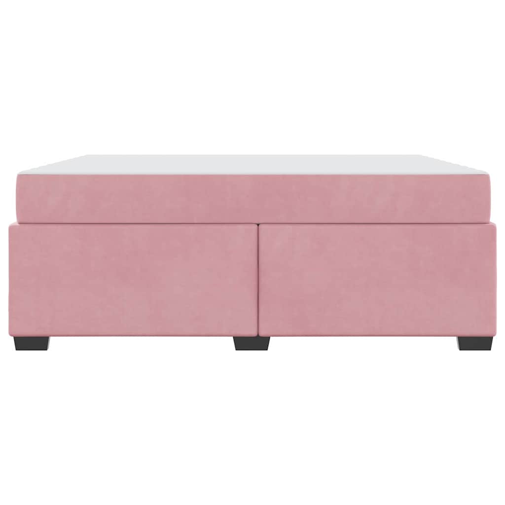Bettrahmen mit Matratze Rosa 180 x 200 cm Stoff
