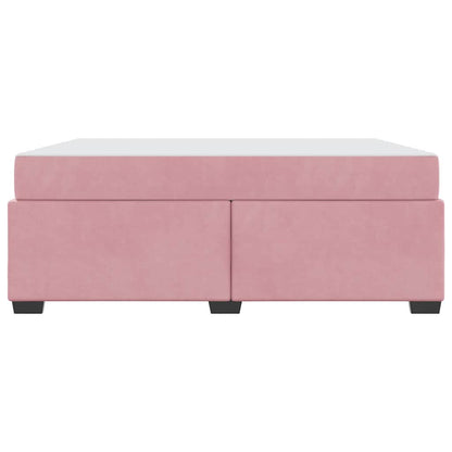 Bettrahmen mit Matratze Rosa 180 x 200 cm Stoff