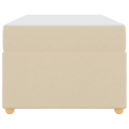 Bettrahmen mit Matratze Creme 80 x 200 cm Stoff