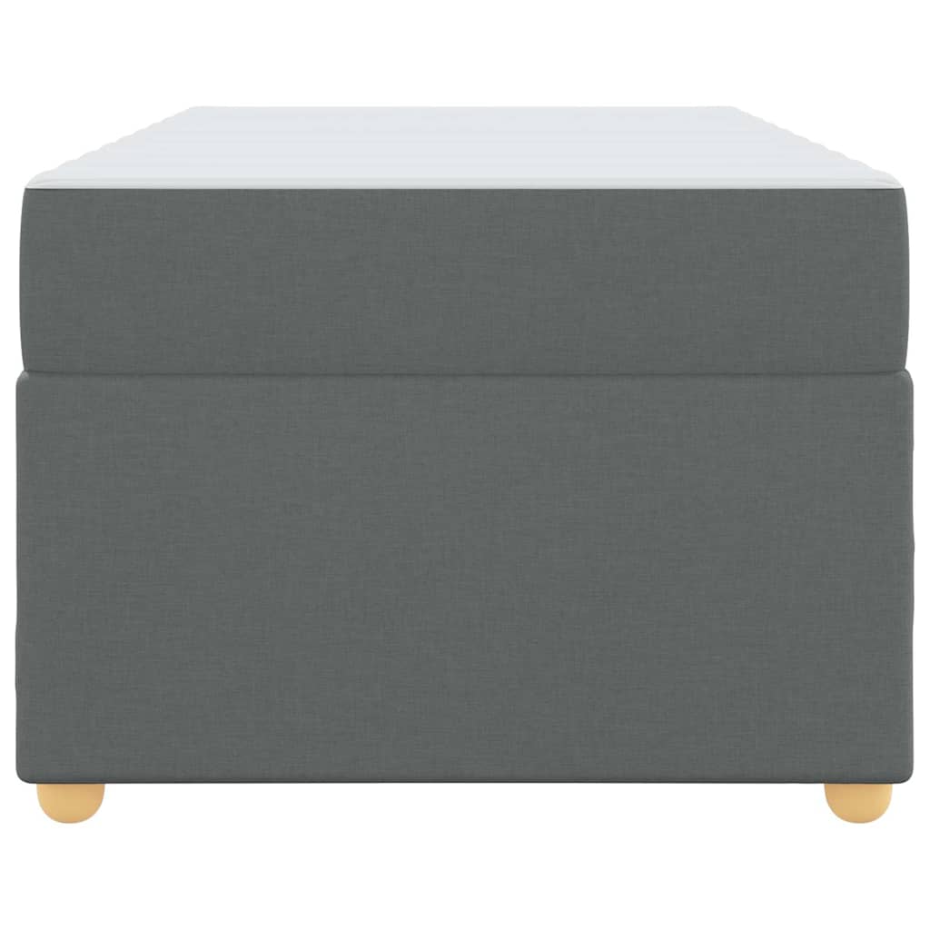 Bettrahmen mit Matratze Dunkelgrau 90 x 200 cm Stoff