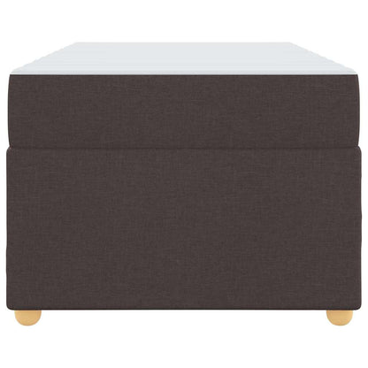 Bettrahmen mit Matratze Dunkelbraun 90 x 200 cm Stoff