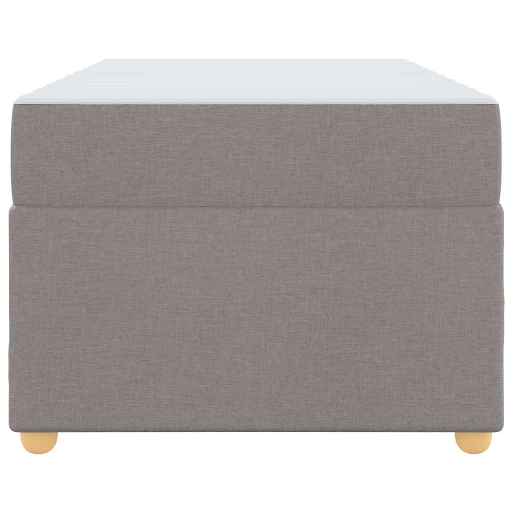 Bettrahmen mit Matratze Taupe 90 x 200 cm Stoff