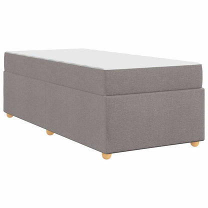 Bettrahmen mit Matratze Taupe 100 x 200 cm Stoff