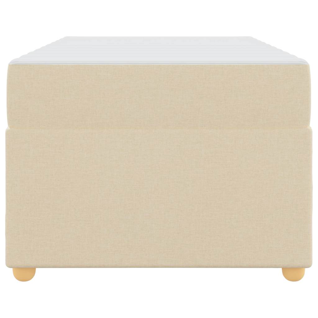 Bettrahmen mit Matratze Creme 100 x 200 cm Stoff