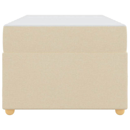 Bettrahmen mit Matratze Creme 100 x 200 cm Stoff