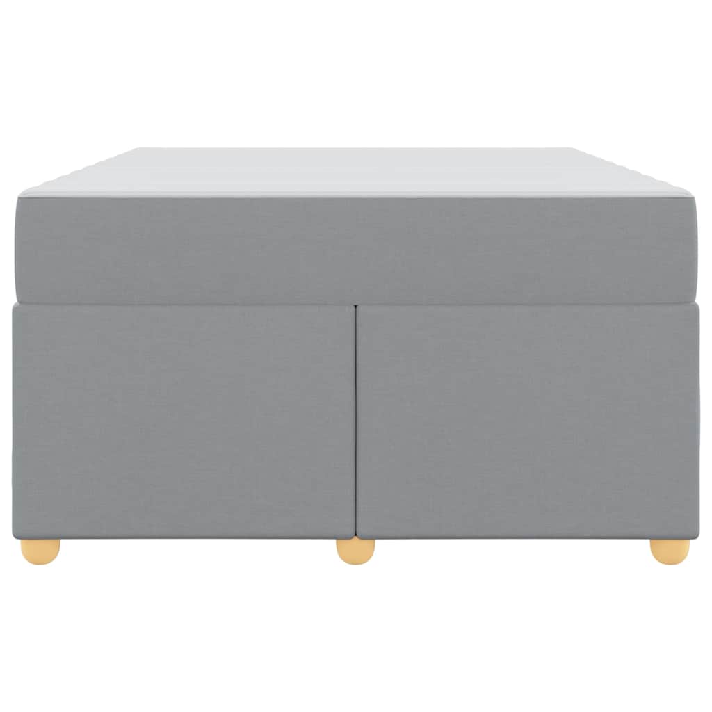 Bettrahmen mit Matratze Hellgrau 120 x 190 cm Stoff