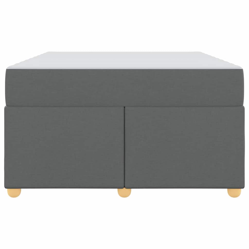 Bettrahmen mit Matratze Dunkelgrau 120 x 190 cm Stoff