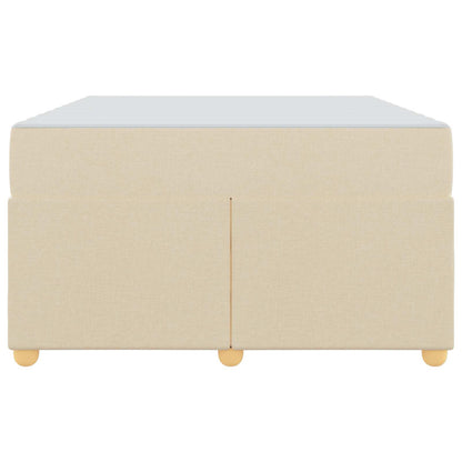 Bettrahmen mit Matratze Creme 120 x 190 cm Stoff