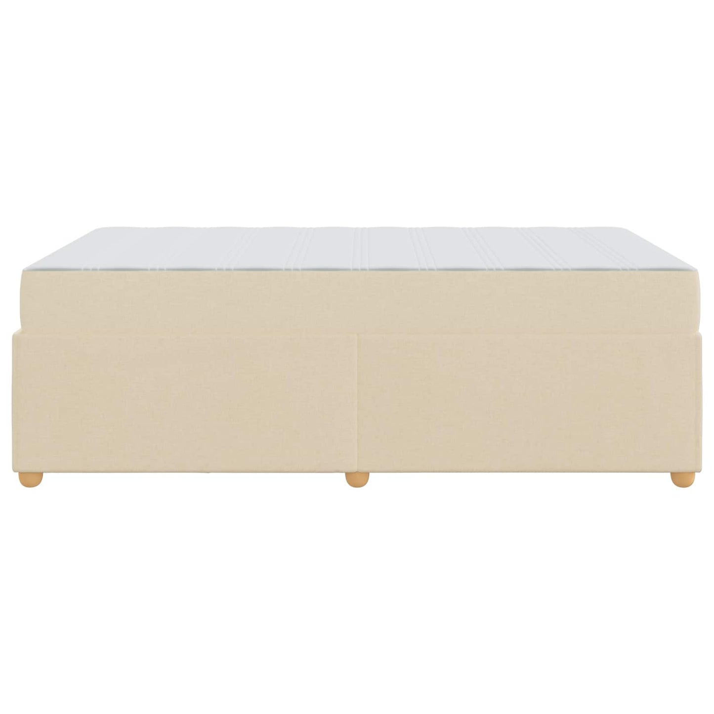 Bettrahmen mit Matratze Creme 120 x 190 cm Stoff