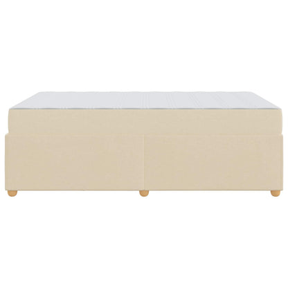 Bettrahmen mit Matratze Creme 120 x 190 cm Stoff