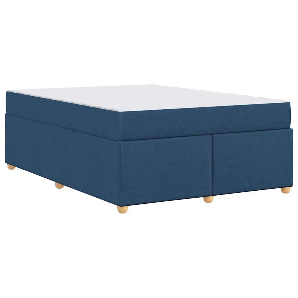 Bettrahmen mit Matratze Blau 140 x 200 cm Stoff