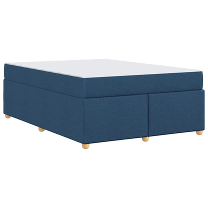 Bettrahmen mit Matratze Blau 140 x 200 cm Stoff