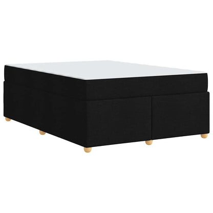 Bettrahmen mit Matratze Schwarz 160 x 200 cm Stoff