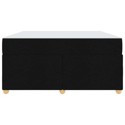 Bettrahmen mit Matratze Schwarz 160 x 200 cm Stoff