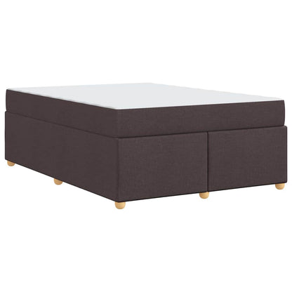 Bettrahmen mit Matratze Dunkelbraun 160 x 200 cm Stoff