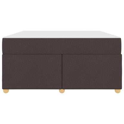 Bettrahmen mit Matratze Dunkelbraun 160 x 200 cm Stoff