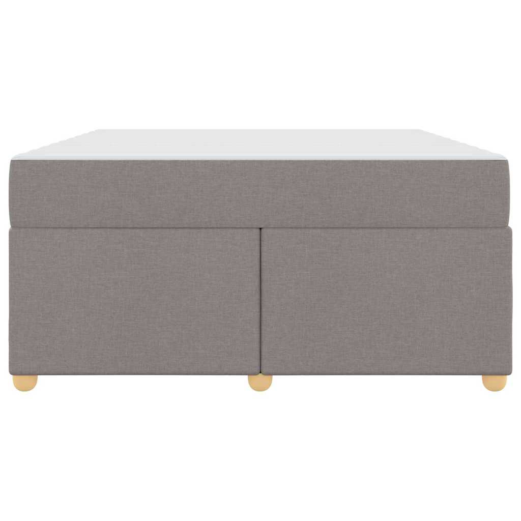 Bettrahmen mit Matratze Taupe 160 x 200 cm Stoff