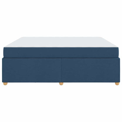 Bettrahmen mit Matratze Blau 180 x 200 cm Stoff