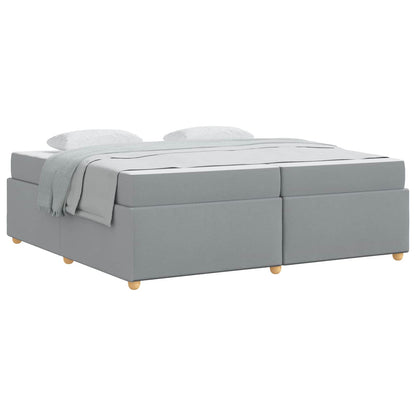 vidaXL Bettrahmen mit Matratze Hellgrau 200 x 200 cm Stoff
