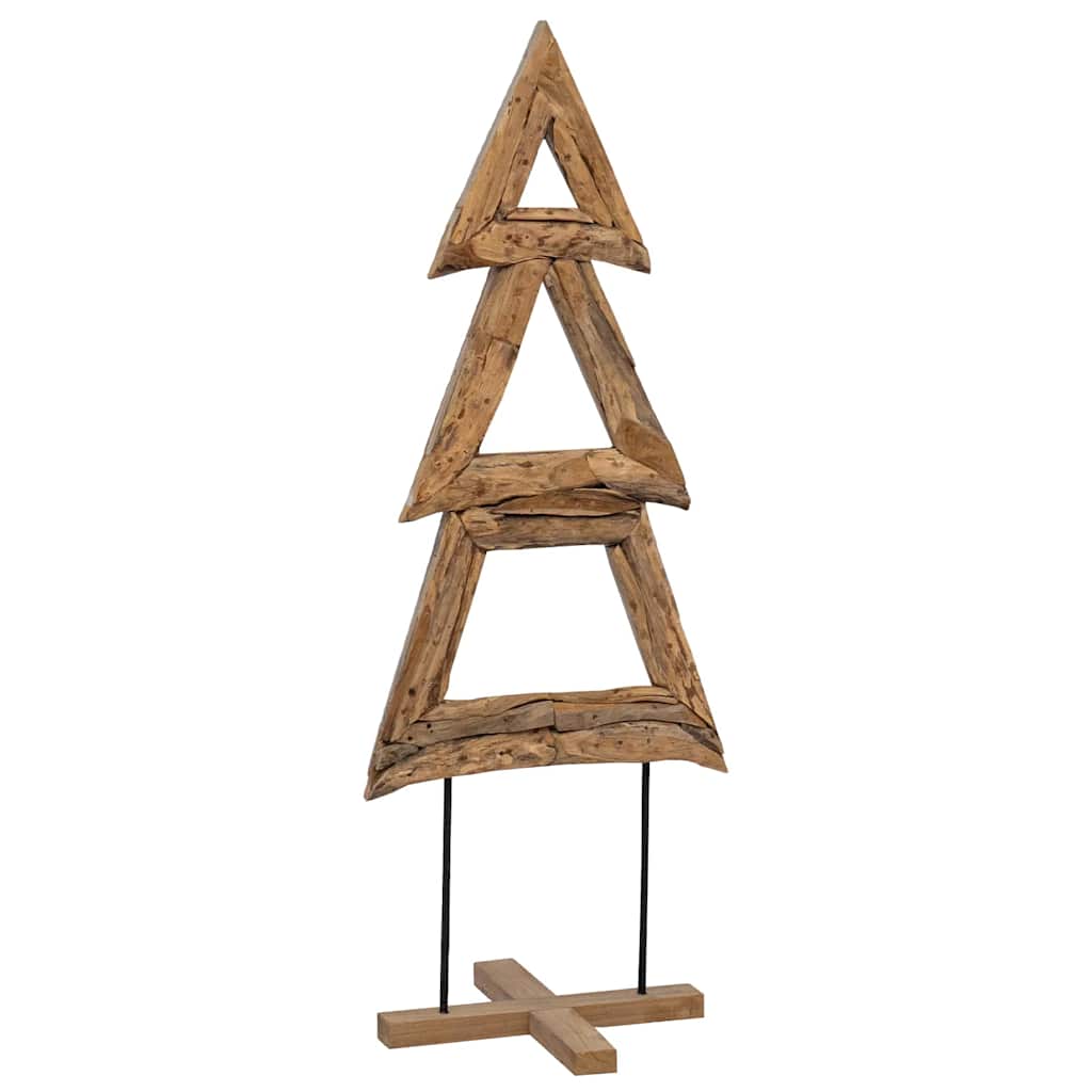 Weihnachtsbaum mit Ständer Braun 90 cm Massivholz Teak