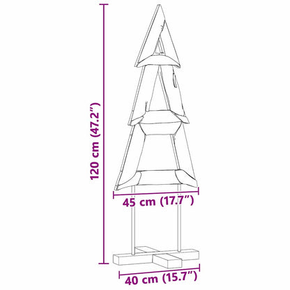 Weihnachtsbaum mit Ständer Braun 120 cm Massivholz Teak