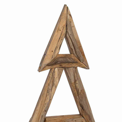 vidaXL Weihnachtsbaum mit Ständer Braun 149,5 cm Massivholz Teak