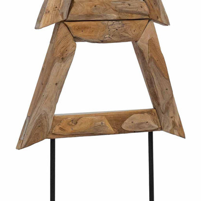 vidaXL Weihnachtsbaum mit Ständer Braun 149,5 cm Massivholz Teak