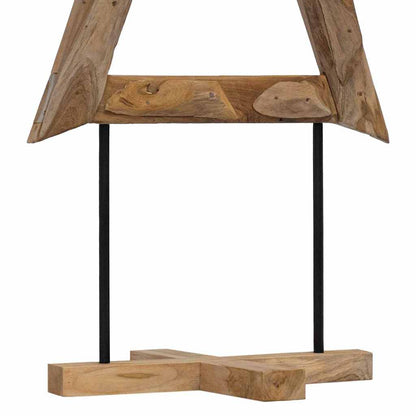 vidaXL Weihnachtsbaum mit Ständer Braun 149,5 cm Massivholz Teak