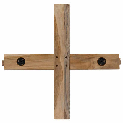 vidaXL Weihnachtsbaum mit Ständer Braun 149,5 cm Massivholz Teak