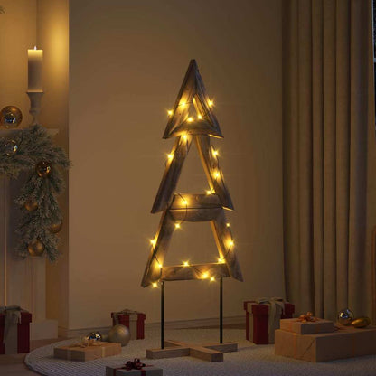 vidaXL Weihnachtsbaum mit Ständer Braun 149,5 cm Massivholz Teak