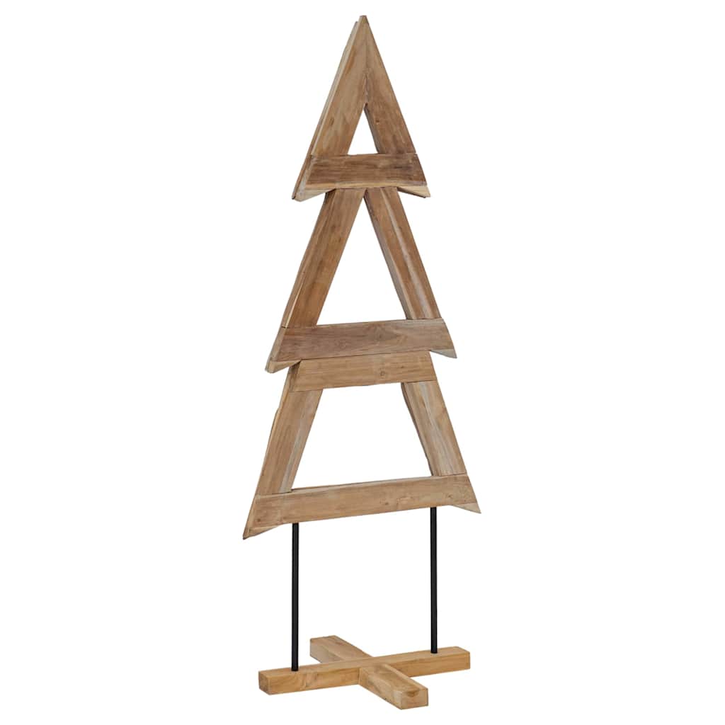 vidaXL Weihnachtsbaum mit Ständer Braun 149,5 cm Massivholz Teak