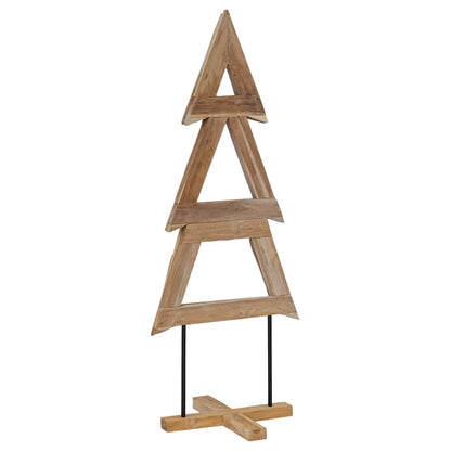 vidaXL Weihnachtsbaum mit Ständer Braun 149,5 cm Massivholz Teak
