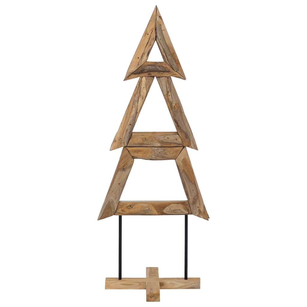 vidaXL Weihnachtsbaum mit Ständer Braun 149,5 cm Massivholz Teak