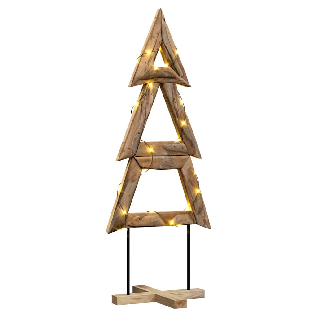 vidaXL Weihnachtsbaum mit Ständer Braun 149,5 cm Massivholz Teak