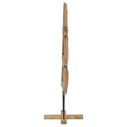 vidaXL Weihnachtsbaum mit Ständer Braun 149,5 cm Massivholz Teak