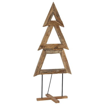 vidaXL Weihnachtsbaum mit Ständer Braun 181 cm Massivholz Teak