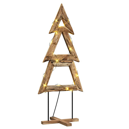 Weihnachtsbaum mit Ständer Braun 181 cm Massivholz Teak