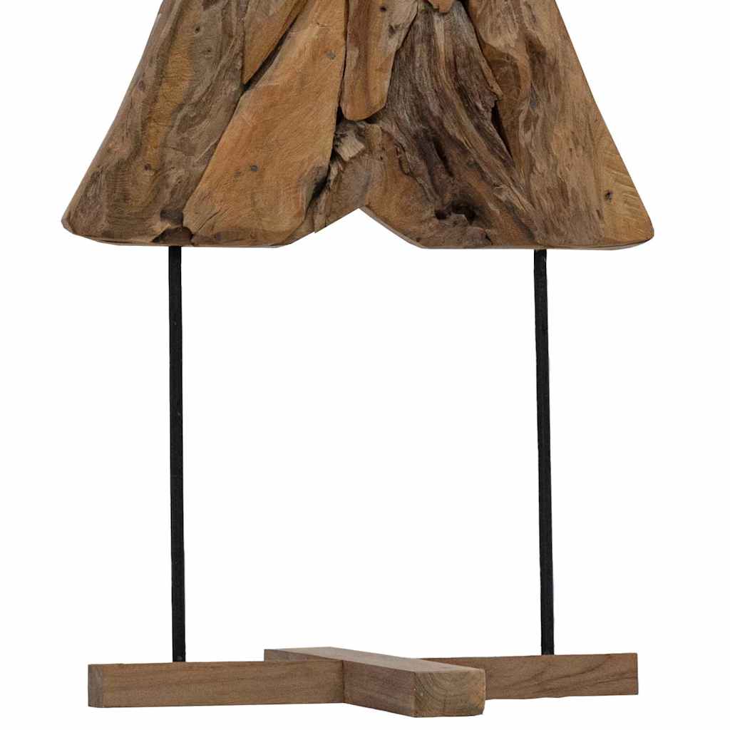 vidaXL Weihnachtsbaum mit Ständer Braun 90 cm Massivholz Teak