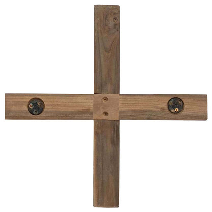 vidaXL Weihnachtsbaum mit Ständer Braun 90 cm Massivholz Teak