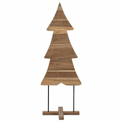 vidaXL Weihnachtsbaum mit Ständer Braun 90 cm Massivholz Teak