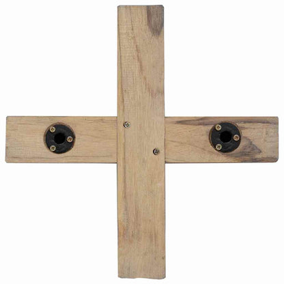 Weihnachtsbaum mit Ständer Braun 121 cm Massivholz Teak