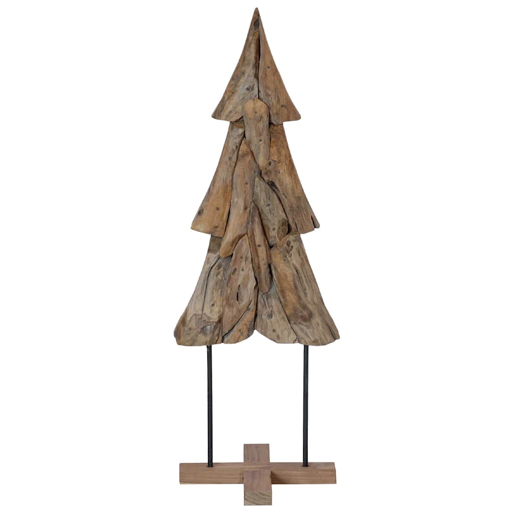 Weihnachtsbaum mit Ständer Braun 121 cm Massivholz Teak