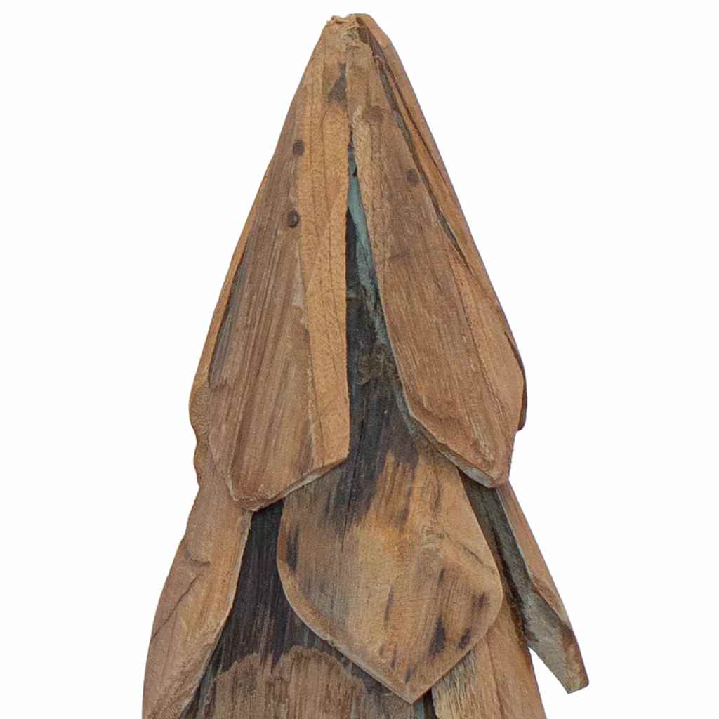 vidaXL Weihnachtsbaum mit Ständer Braun 51 cm Massivholz Teak