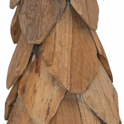 vidaXL Weihnachtsbaum mit Ständer Braun 51 cm Massivholz Teak