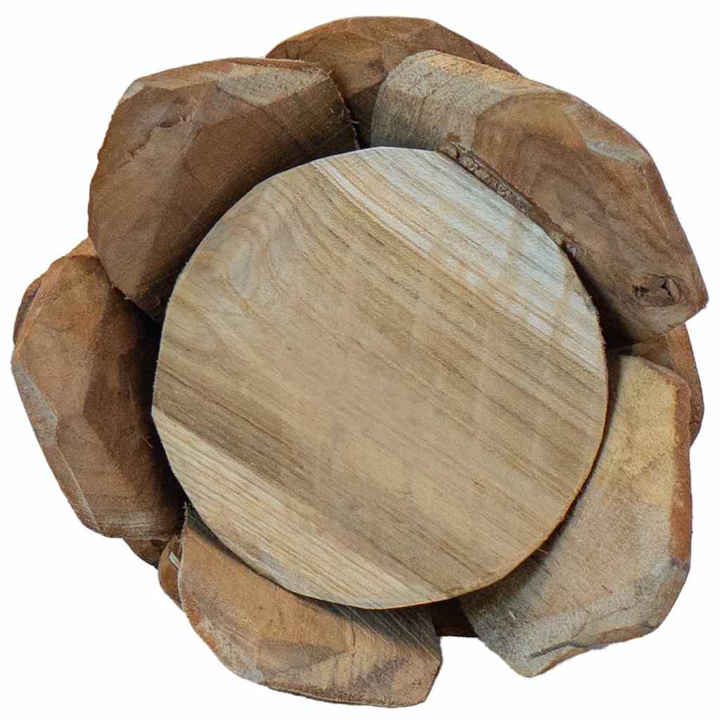 vidaXL Weihnachtsbaum mit Ständer Braun 51 cm Massivholz Teak