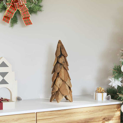 vidaXL Weihnachtsbaum mit Ständer Braun 51 cm Massivholz Teak